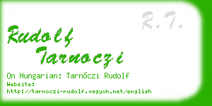 rudolf tarnoczi business card