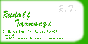 rudolf tarnoczi business card